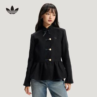 阿迪达斯三叶草外套女2026春节新中式收腰休闲夹克KR5068 KR5069