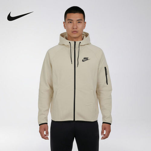 Nike耐克运动外套男新款春季休闲宽松连帽针织防风夹克DD5285-229