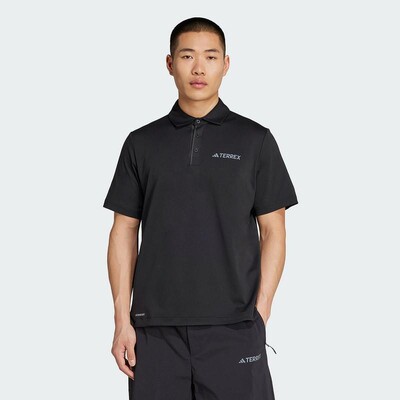 adidas阿迪达斯短袖男25夏季新款户外速干运动透气翻领T恤JI8331