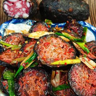 湖南邵阳木屋丸子五花肉特制手工猪血丸子农家柴火烟熏自制特产