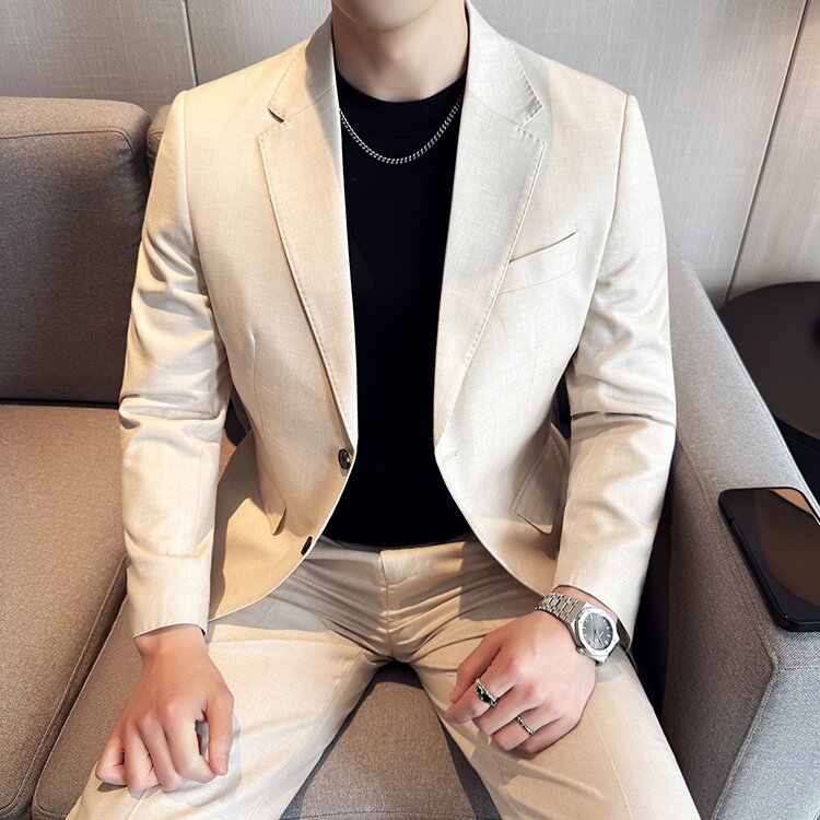 TGH高端男士修身两粒扣西服
