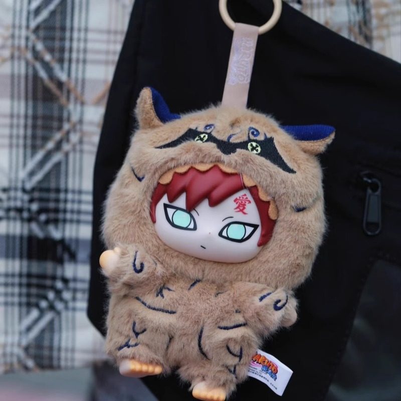 Pelúcia Gaara Ichibi Estilo Labubu Cute Beast Party Plush Mascot Naruto Shippuuden (EAKI, Top Toy) 14cm