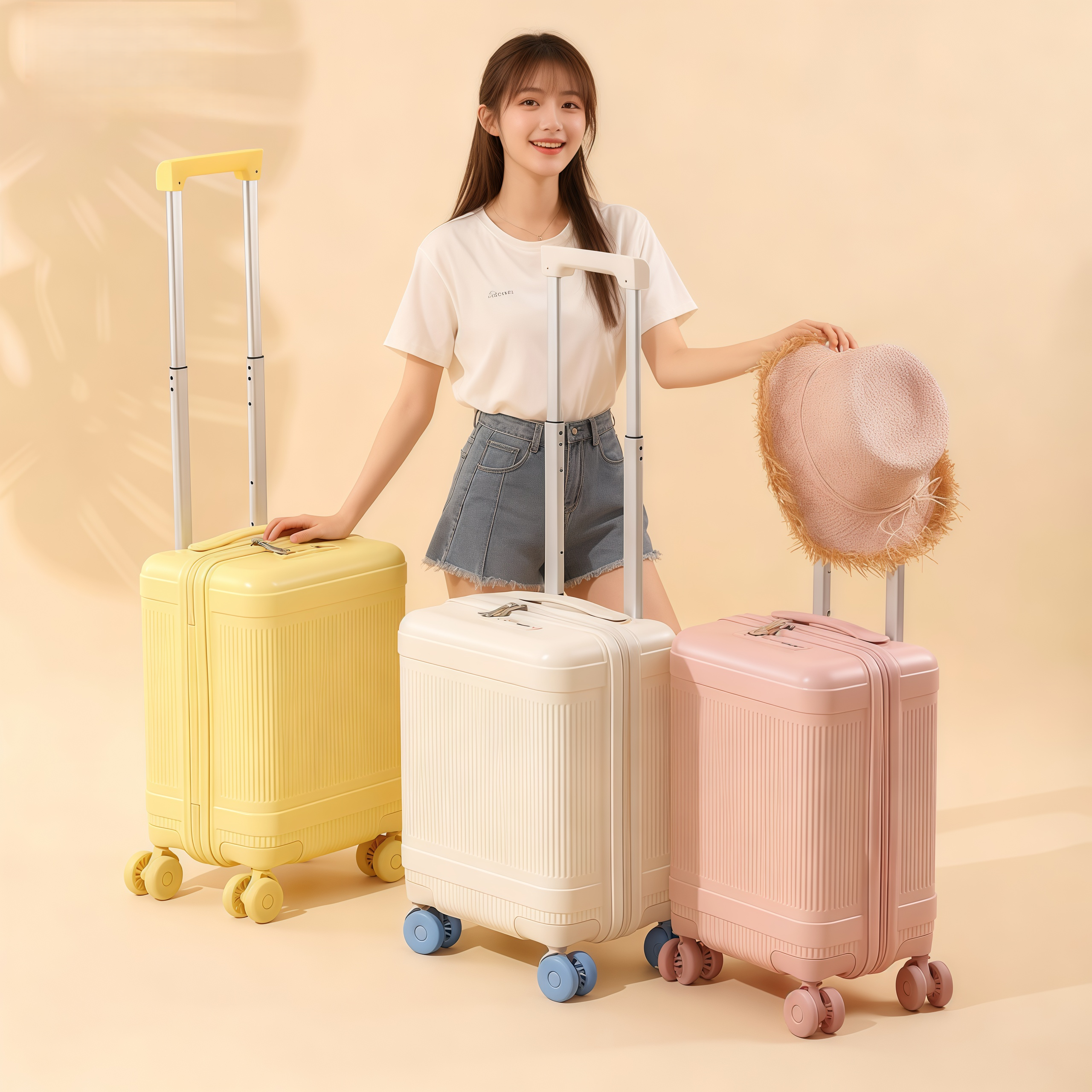 2025新款16寸可拆卸轮登机行李箱