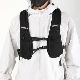 潮牌运动包跑步轻便手机包战术马甲作战背心包马拉松露营探洞搜救