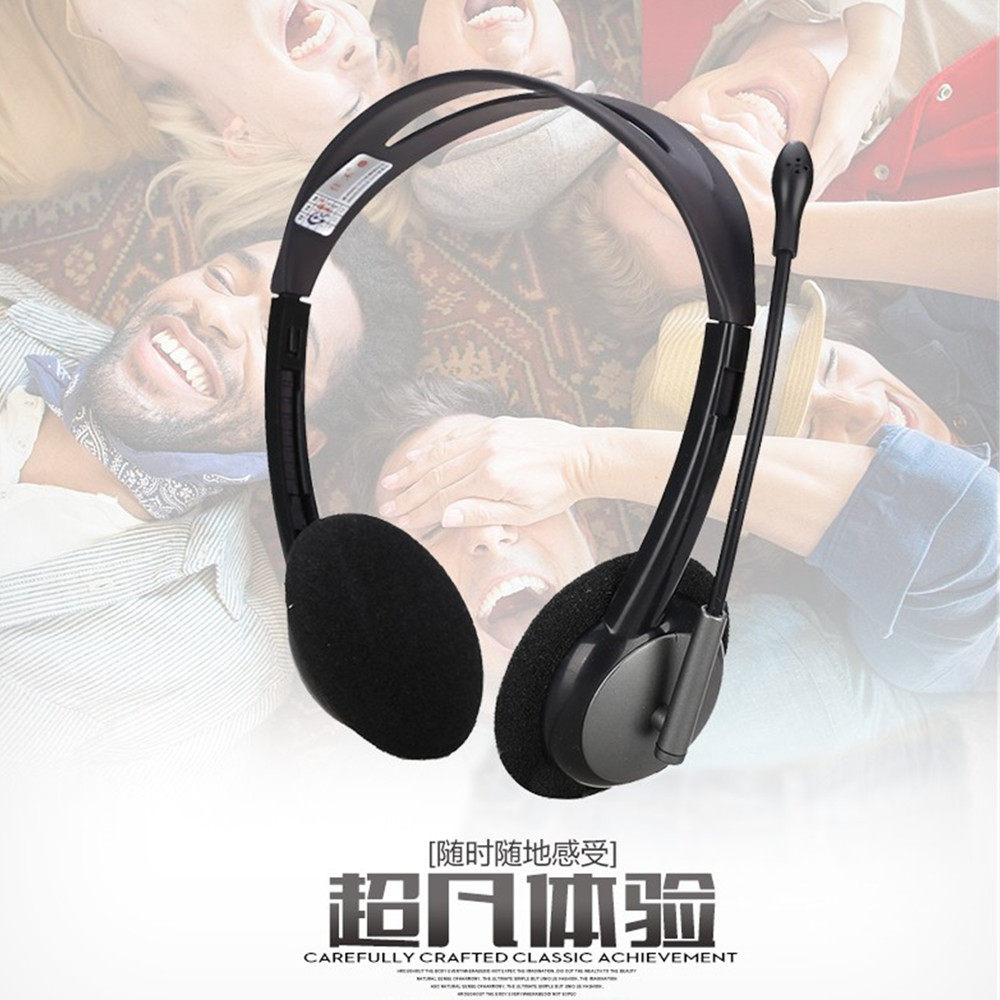 佳禾笔记本耳机单孔带麦 头戴式听说二合一线电脑手机通用耳麦