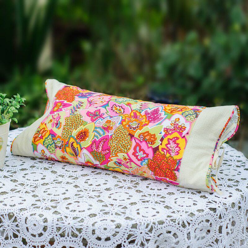 老粗布全荞麦枕头枕套纯棉单人枕芯儿童小枕头方形枕头套一件代发