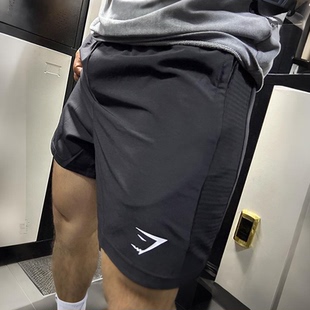 蒋劲夫同款GYMSHARK健身短裤肌肉鲨鱼运动跑步训练服男三四分裤子
