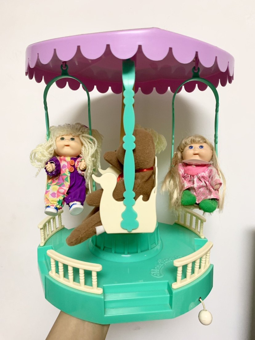 椰菜娃娃 古董 音乐盒 旋转木马 周边 cpk cabbage patch kids