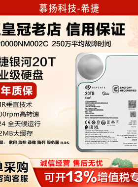 正品希捷ST20000NM002C银河企业级氦气机械硬盘NAS服务器存储20TB