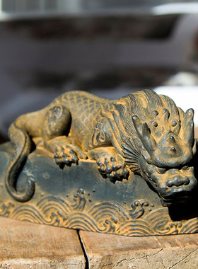 镇水兽避水兽蚣蝮茶桌摆件茶宠