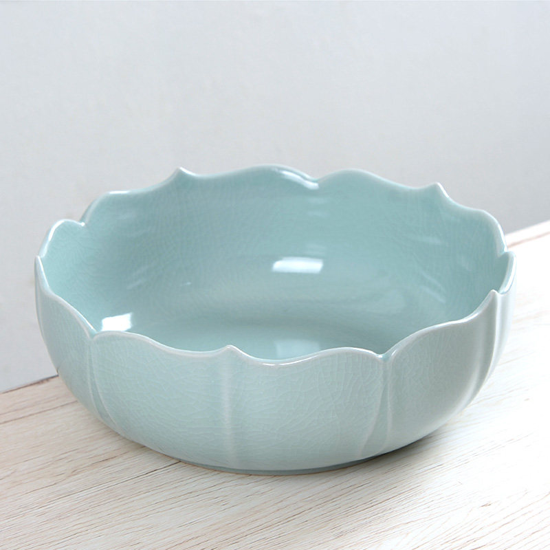 陶瓷碗莲圆形中式装饰盆水培