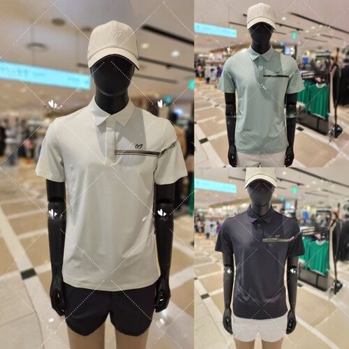 韩国高尔夫男装兔耳夏季翻领短袖t恤户外运动舒适透气凉感POLO衫