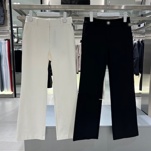 韩国高尔夫服装女款秋冬薄绒保暖长裤松紧腰户外运动显身材微喇裤