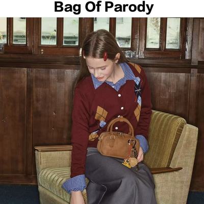 bag of parody官方GM2024新牛皮保龄球包美拉德单肩斜挎波士顿包