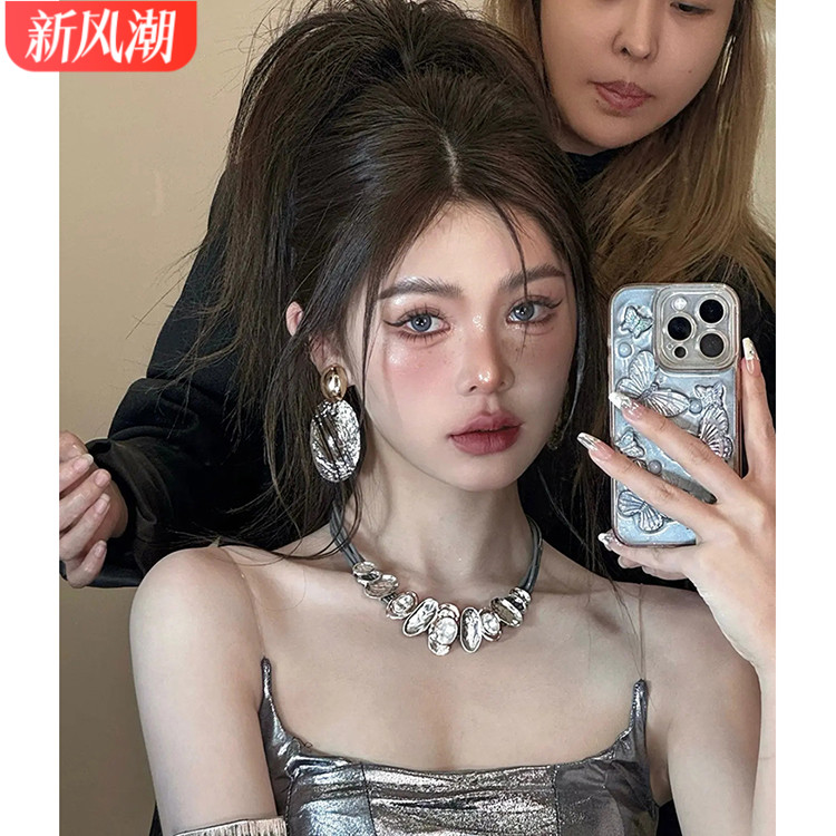 新娘耳环项链高级感礼服晨袍耳饰