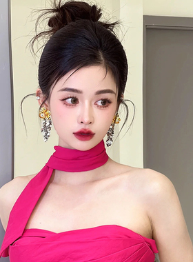 纯色新娘丝巾挂脖飘带丝带围巾绑带领巾领带晨袍晚礼服装饰品配饰