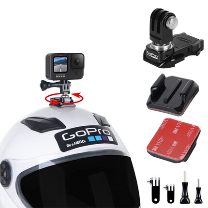 适用GoPro13/12原装底座固定座原厂3M胶滑雪骑行头盔下巴支架配件
