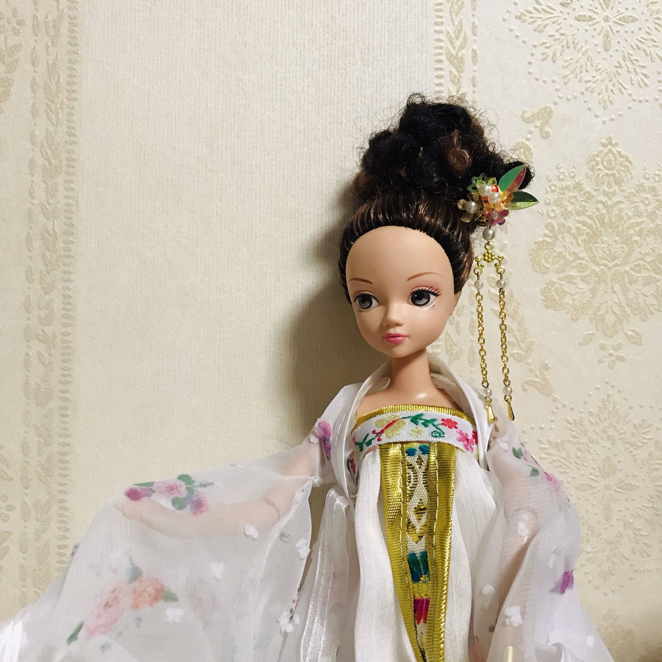 古装娃娃可儿头饰发簪换装中国风古代30cm六分娃巴比珍珠流苏发釵