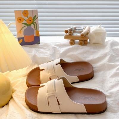 高质感好搭~拖鞋女外穿夏季新款时尚软底不累脚平底勃肯凉拖鞋女