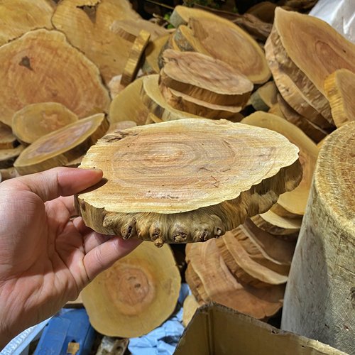 花梨木原木原色古朴底座茶杯垫