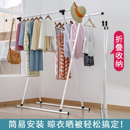 阳台外可挂伸缩落地卧室晾衣架