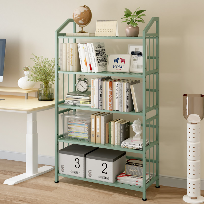 轻奢可调层高侧面挡边书架大容量