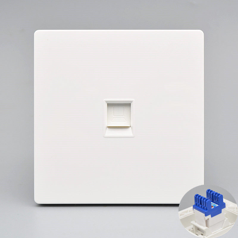 千兆网线插座面板大板雅白86型电脑网络网口单口六类千兆CAT6插座,电子/电工,电脑插座,淘宝优惠券,粉丝福利购,淘宝优惠卷