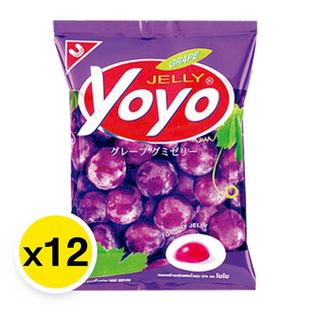 泰国正品直邮零食YOYO软糖悠悠葡萄味果冻凝胶休闲营养0脂小食品