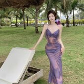 性感比基尼三件套分体裙式 2026新款 时尚 遮肚温泉度假泳衣8412