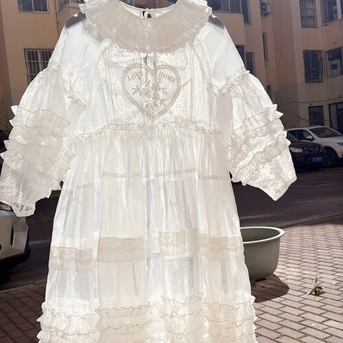 日系叠穿神器欧根纱罩裙不扎人