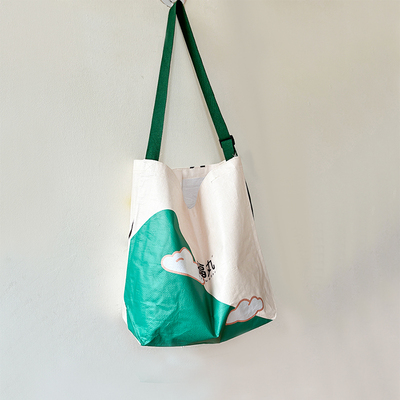 斜挎大容量编织袋购物袋收纳袋