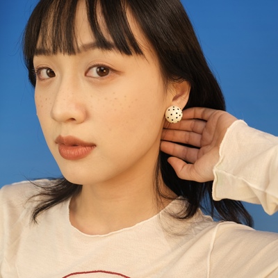 2024新款波点耳钉小众高级感