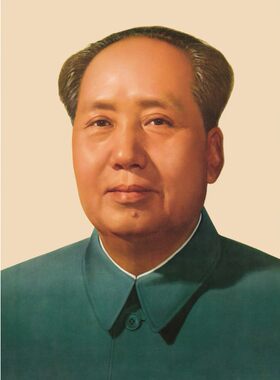 印花纯棉线毛主席十字绣