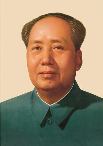 印花纯棉线毛主席十字绣