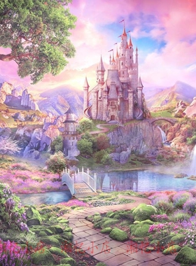 紫色风景 新款印花包邮DMC十字绣纯棉套件 风景 客厅卧室 儿童房