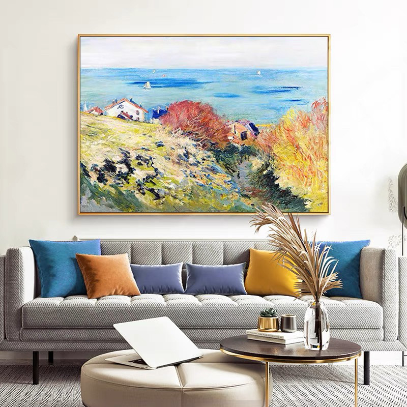 正品DMC十字绣手工线绣客厅卧室餐厅玄关欧式风景油画莫奈海景房