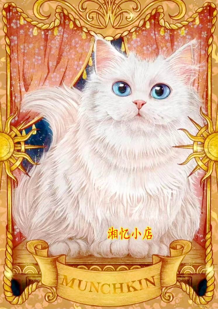 印花DMC十字绣套件自己绣客厅卧室玄关儿童房动物猫咪白猫