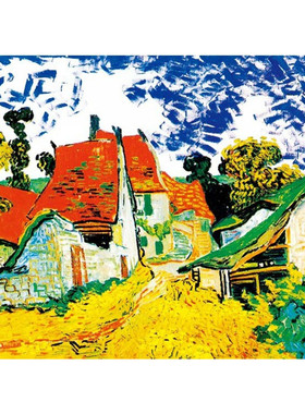 印花新款法国DMC十字绣套件 客厅卧室名画油画梵高奥韦尔乡村道