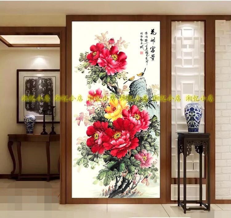 印花包邮纯棉十字绣套件DMC客厅
