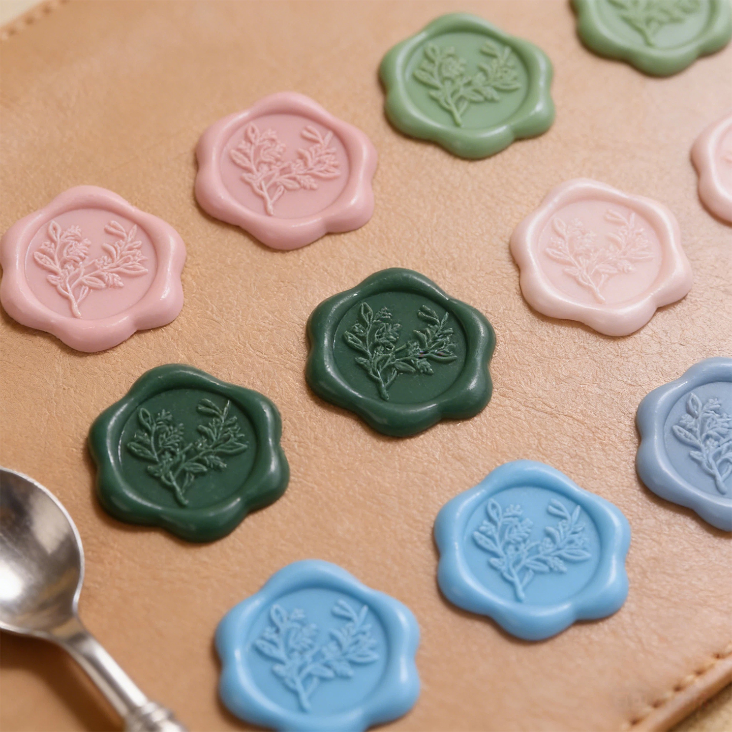 迷迭树枝火漆印章贴纸欧式复古请柬信封封笺装饰火漆蜡标婚庆包装