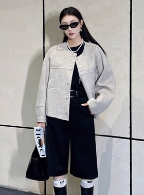 定制DI-SUI迪素欧韩2025秋冬新品女装10535天丝羊毛羊绒宽松有型