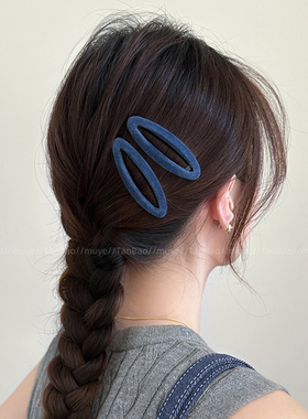 日常百搭丝绒侧边夹发夹女2025新款高端简约刘海夹前额bb夹子发饰