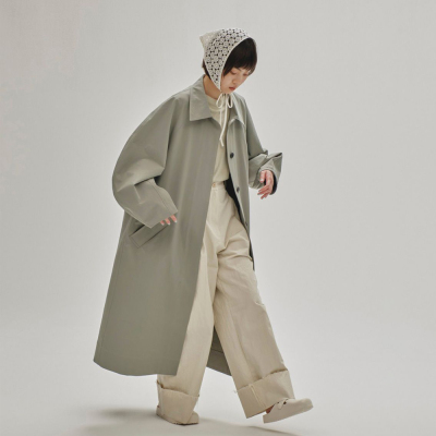 加长宽春季新品宽松大风衣外套