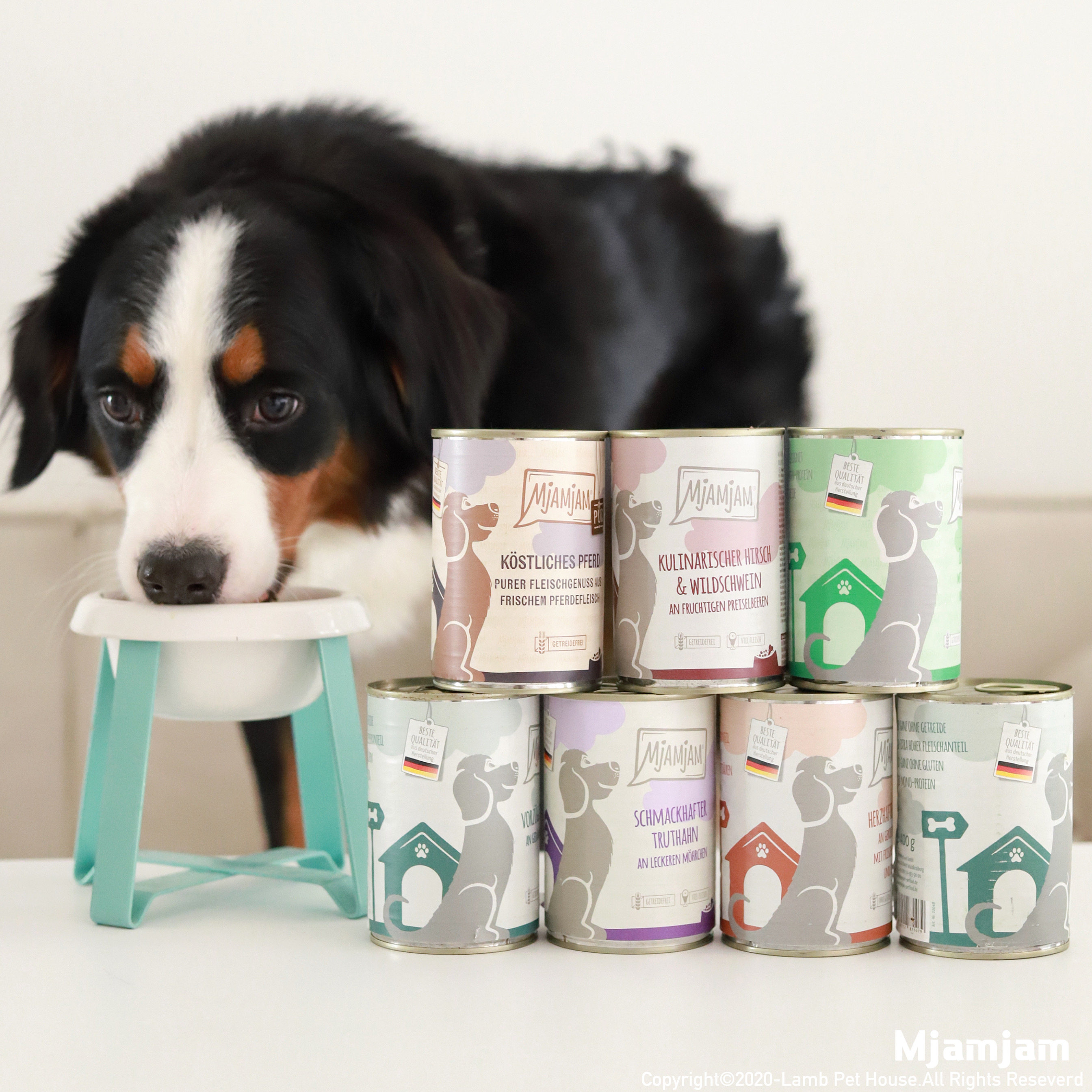 小羊集市 德国mjamjam成幼犬主食mj狗罐头湿粮鹿肉野猪红莓纯肉马