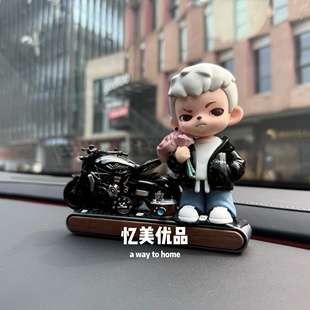 年少时光临时停车号码牌高档胡桃木车载汽车中控台摆件挪车牌礼物