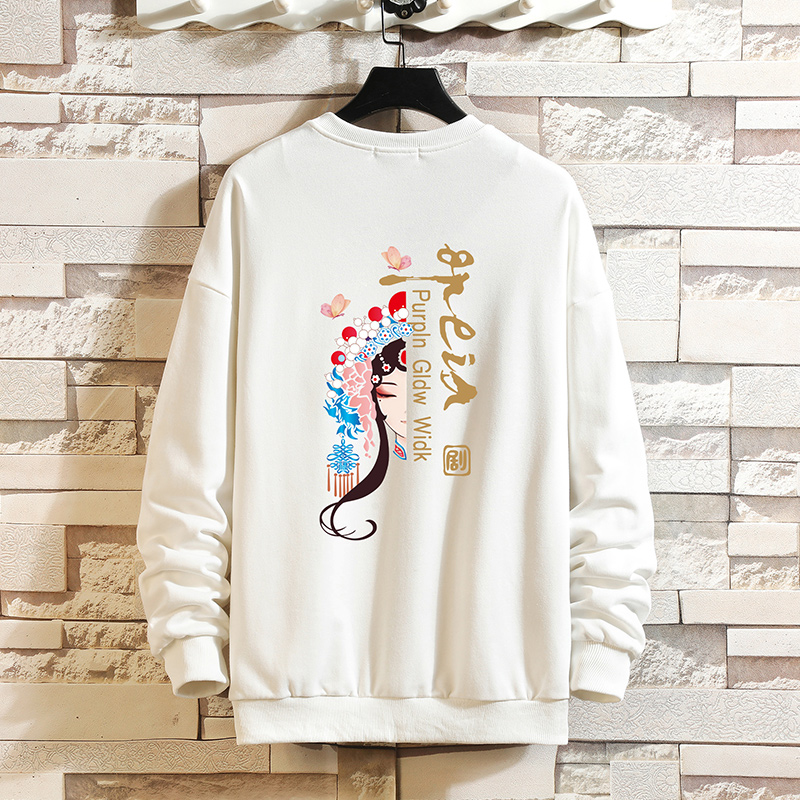 春秋冬季常年款内搭风港风日系印花上衣卫衣B370-W55P30，男装卫衣，电商B370-A