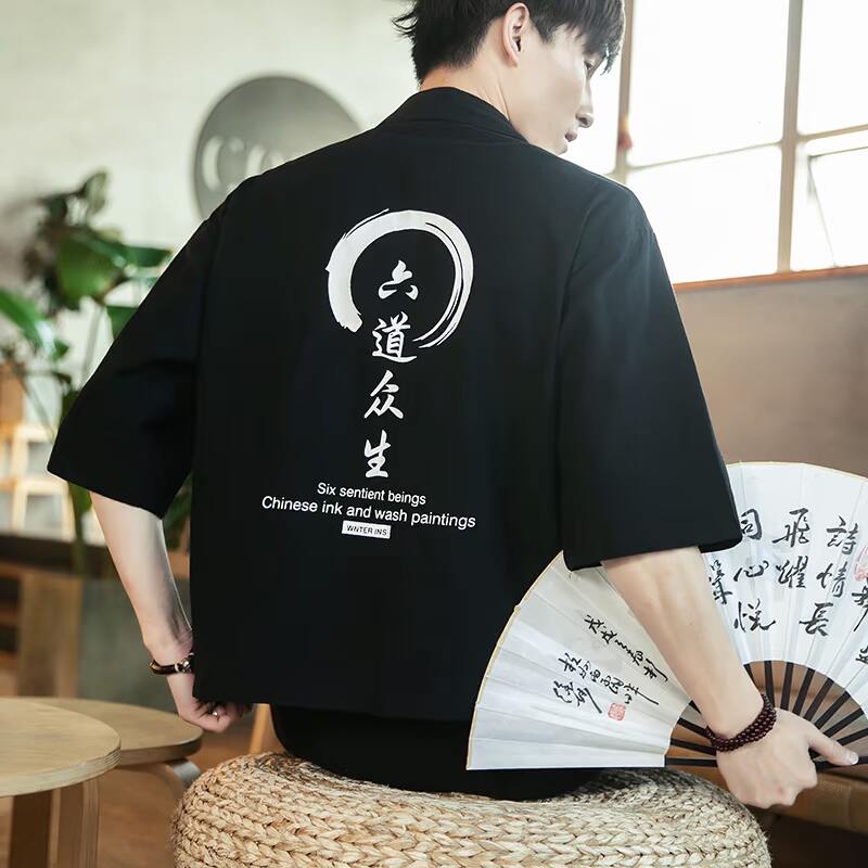 常年款春夏季风日系印花T恤大码宽松上衣套装B370-TZ30P60,男装T恤,电商B370-A