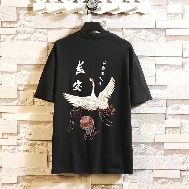 常年款现货春夏季风印花T恤短袖上衣跑量款B370-T22P25,男装T恤,电商B370-A
