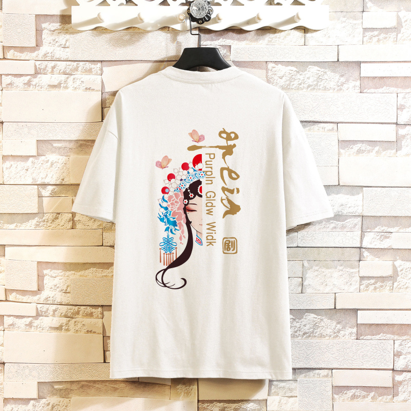 常年款现货春夏季风印花T恤短袖上衣跑量款B370-T25P25，男装T恤，电商B370-A