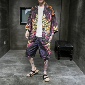 常年款夏季风道袍汉服开衫和服防晒衣套装上衣B370-TZ55-P70图片